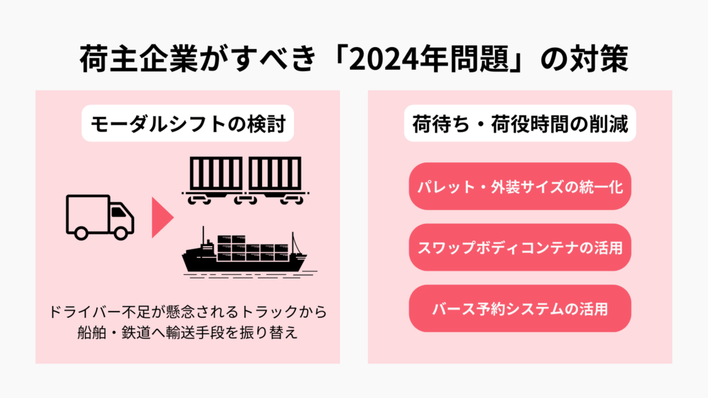荷主企業が「2024年問題」を乗り切るためにすべき対策