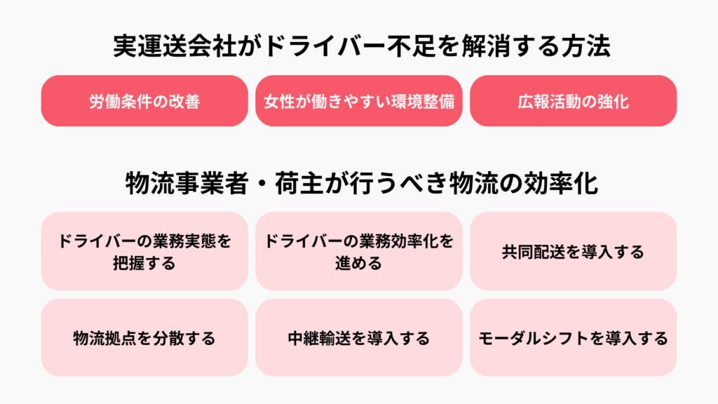 ドライバー不足を解消する方法