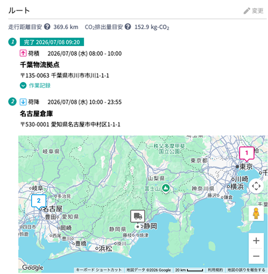 進捗・現在地データの取得